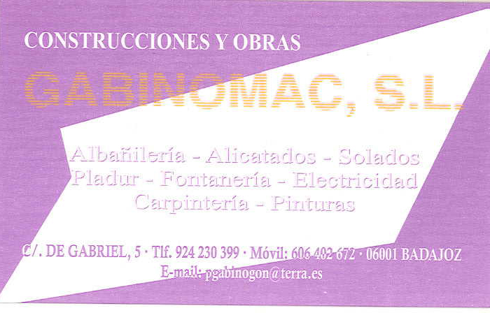 CONSTRUCCIONES Y OBRAS GABINOMAC