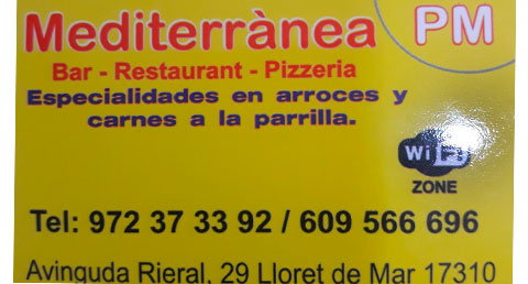 RESTAURANTE PIZZERIA MEDITERRÀNEA